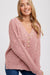Knit Button Henley Pullover Sweater