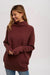 Slouchy Mock Neck Pullover Sweater