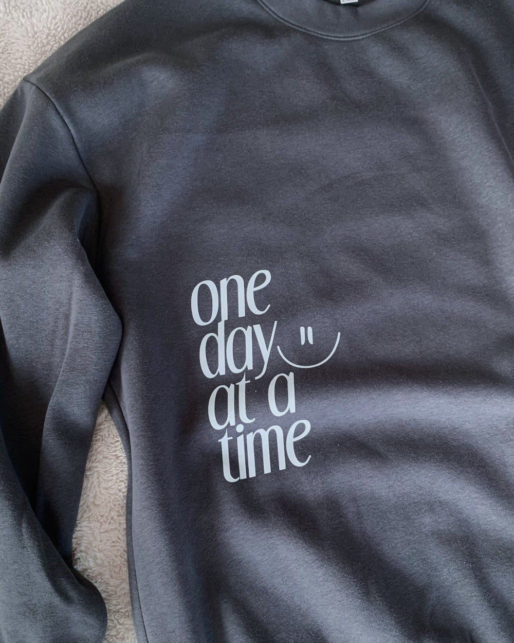 One Day At A Time Smiley Crewneck