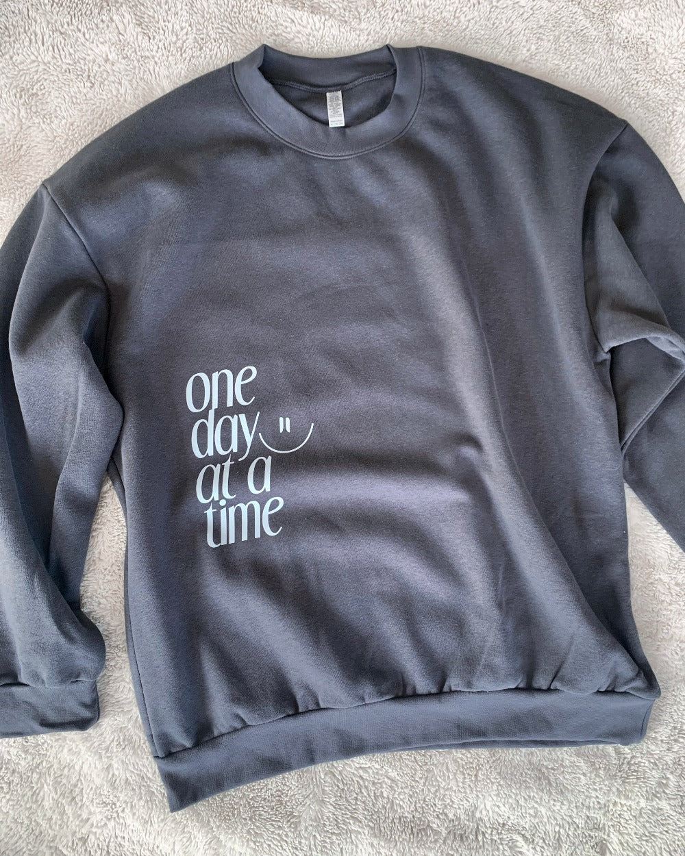 One Day At A Time Smiley Crewneck