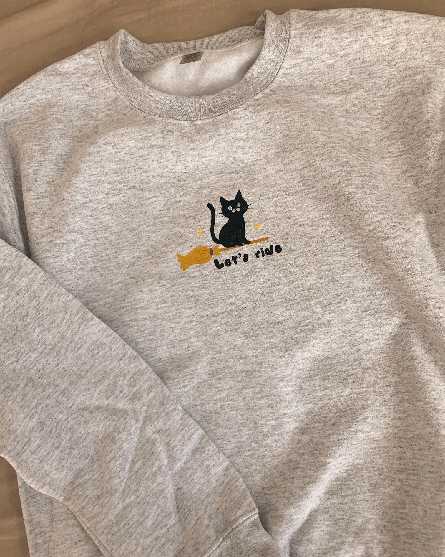 Let's Ride Cat Halloween Crewneck Sweatshirt